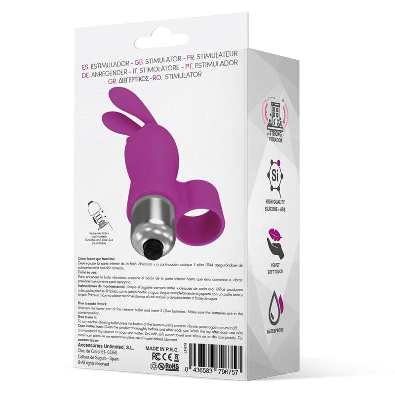 DEDAL VIBRADOR CONEJITO 3 DEDAL VIBRADOR CONEJITO