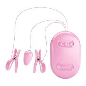 PINZAS ELECTROESTIMULACIÓN CON HUEVO VIBRADOR